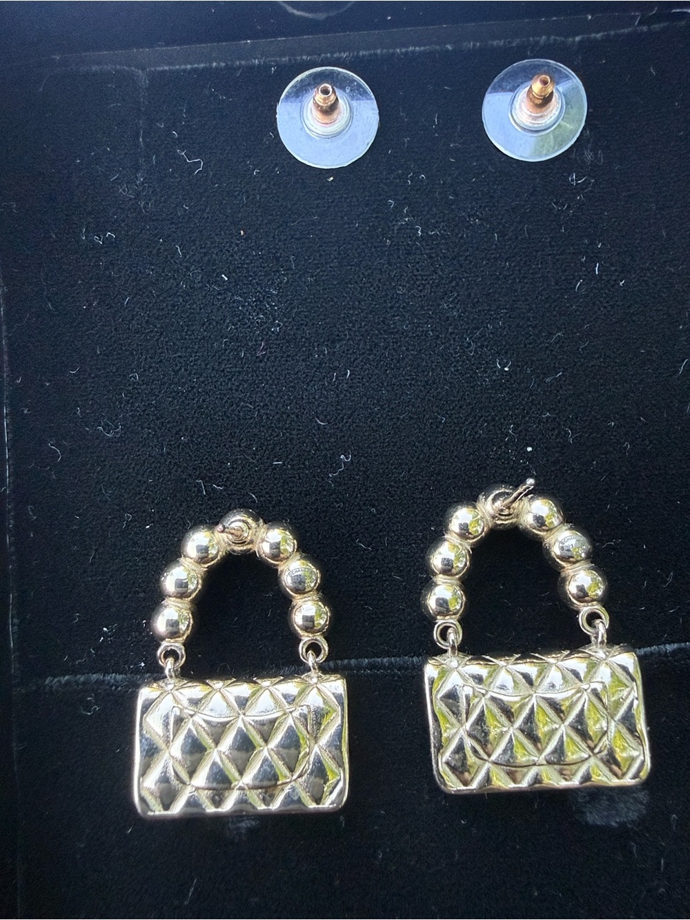 CHANEL Gold Pearl-Handle Bag Charm Earrings - Picture 8 of 12